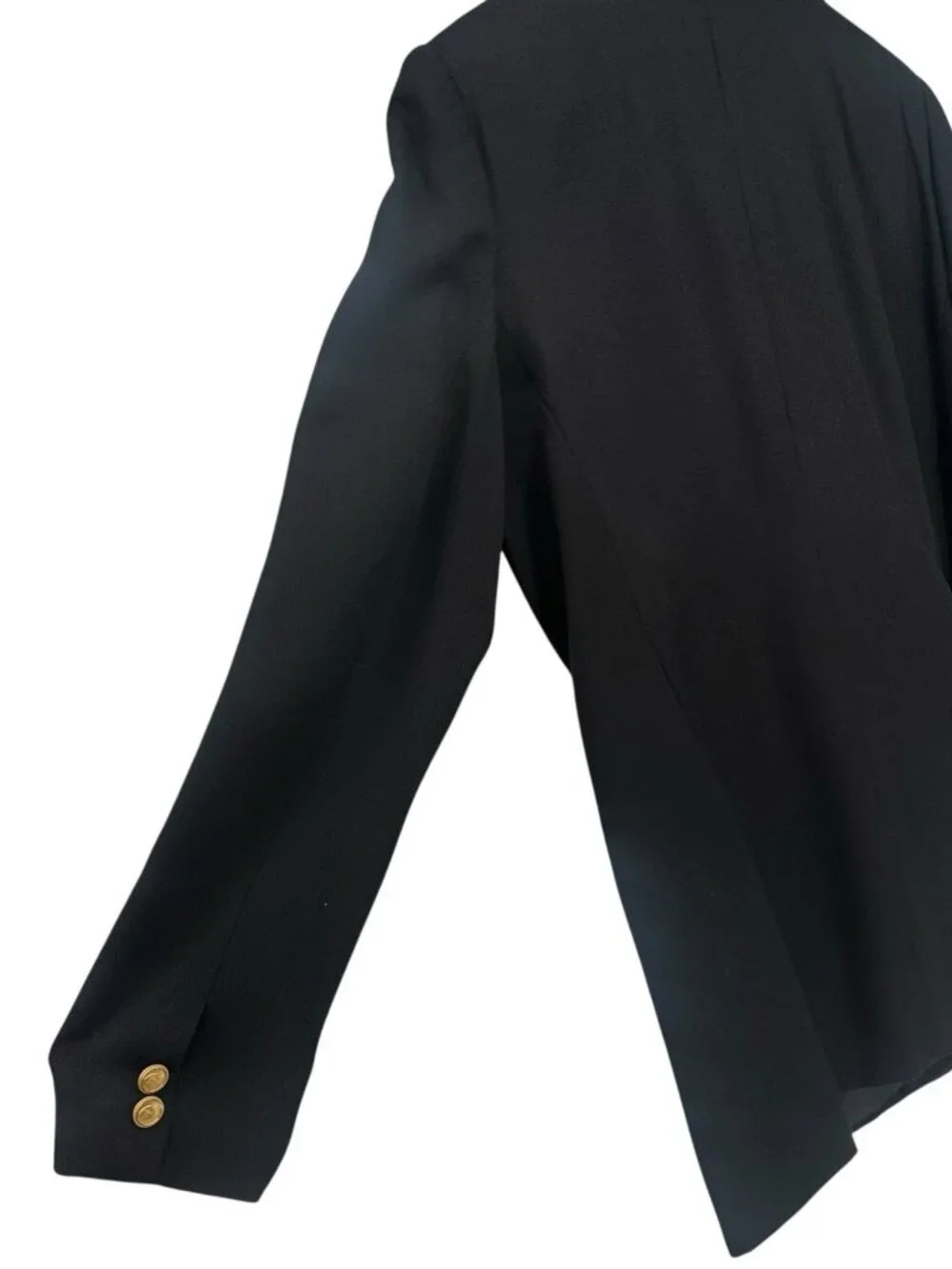 Vintage Worthington Black Blazer Jacket Polyester Blend Size 14